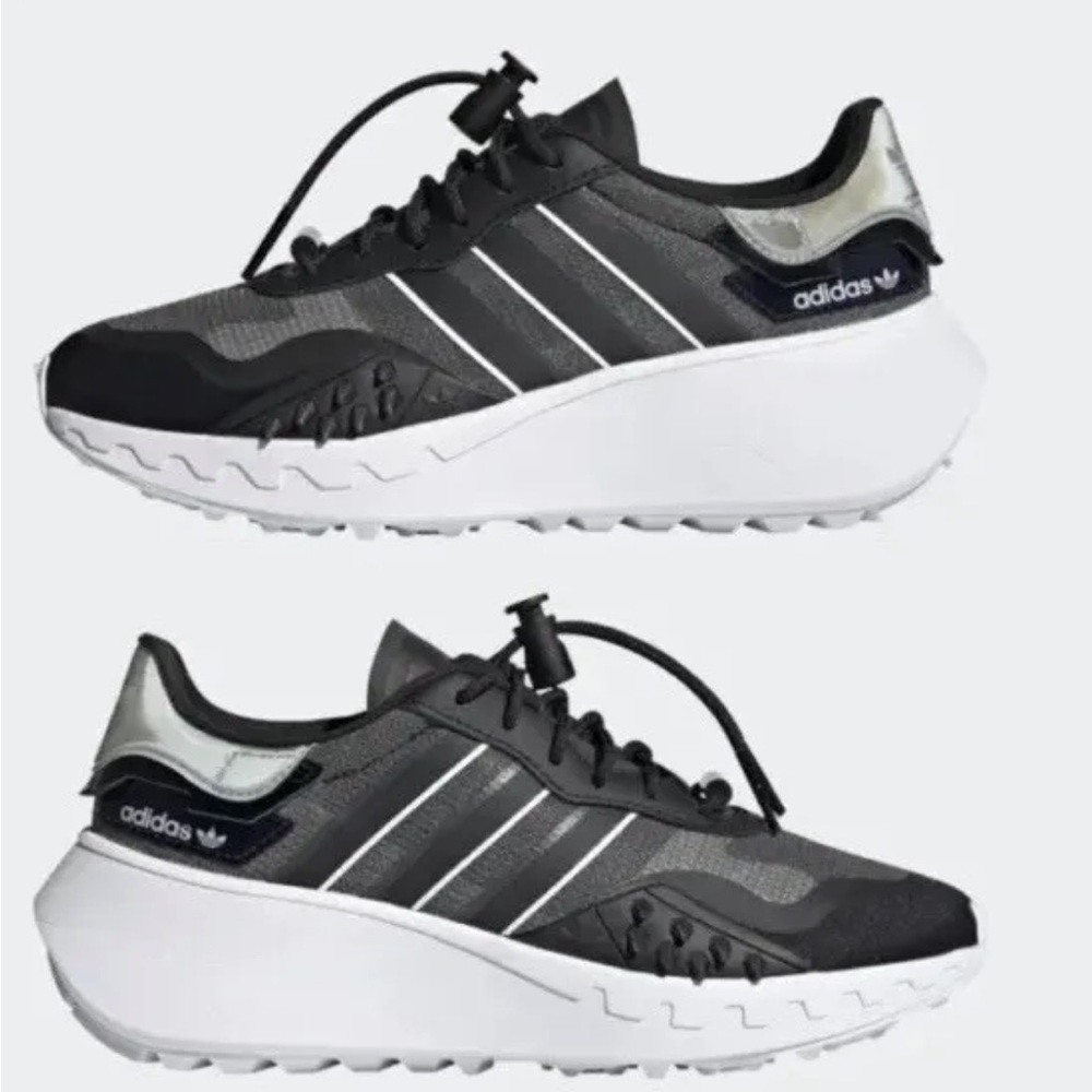 Adidas Women's Originals Choigo W Shoe’s Black Silver Metallic FY6503 Size 8